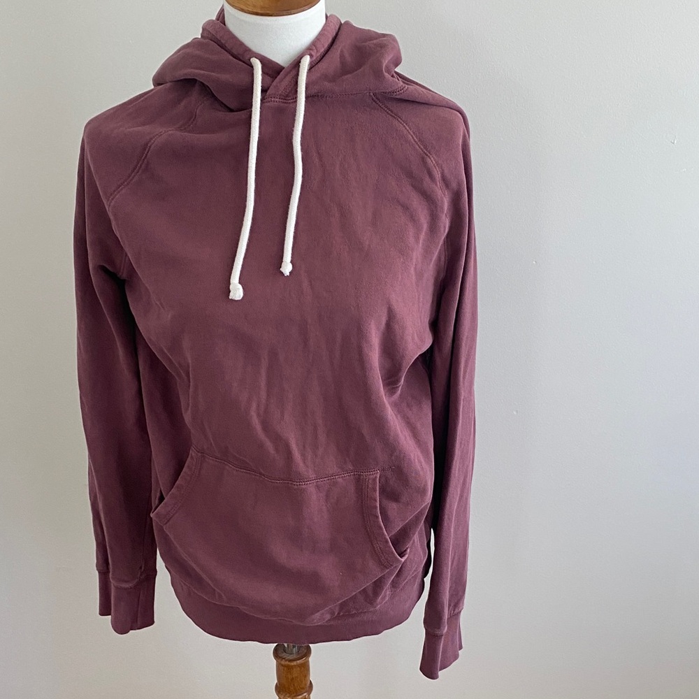 Men’s Goodfellow & Co Plum Pullover Hoodie with White Drawstrings